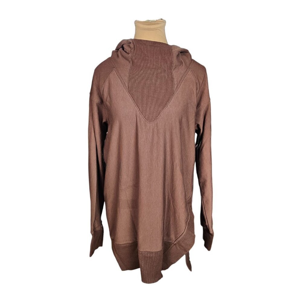 Indyeva Brown Athleisure Stretchy Comfortable Sweater Sz M